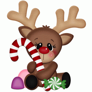 Store   View Design  51904  Rudy The Reindeer Holding Candy Cane Pnc