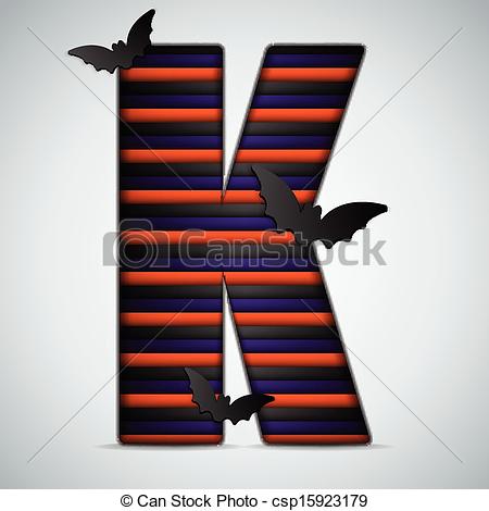 Vector   Halloween Bat Alphabet Letters Stripe Black Orange Purple