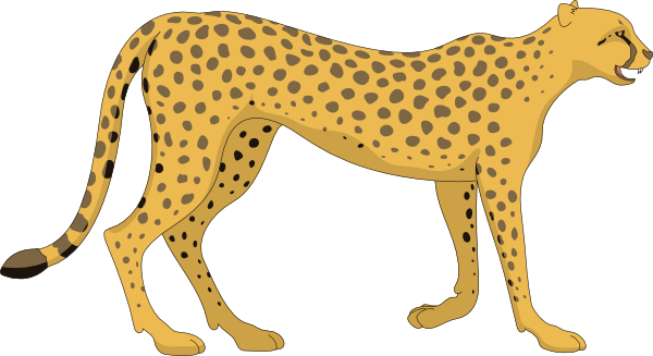 Walking Cheetah Clip Art At Clker Com   Vector Clip Art Online