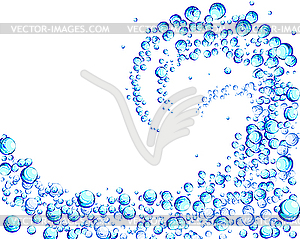 Background Of Water Bubbles   Vector Clipart