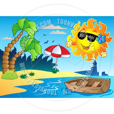 Cartoon Summer Theme Image By Clairev   Toon Vectors Eps  39445