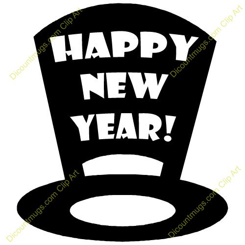 Clipart 10703 Happy New Year Hat   Happy New Year Hat Mugs T Shirts