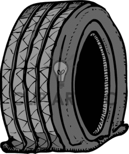 Flat Tire Clipart Eps Images  19 Flat Tire Clip Art Vector