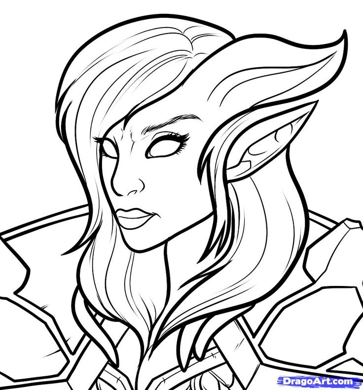 How To Draw A World Of Warcraft Character Female Draenei Step 9 1    