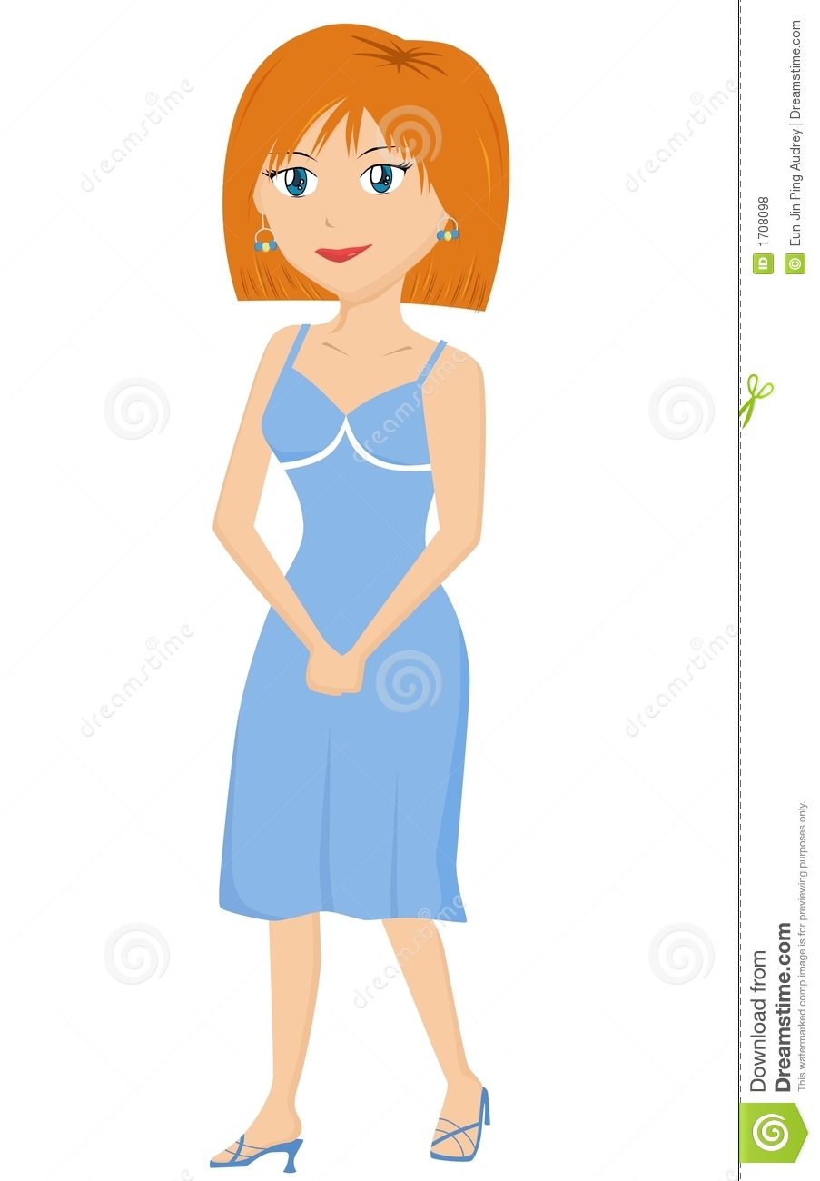 Lady In Blue Dress Royalty Free Stock Photos   Image  1708098