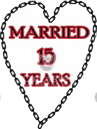 Marriage Chains 15 Years Stock Vector