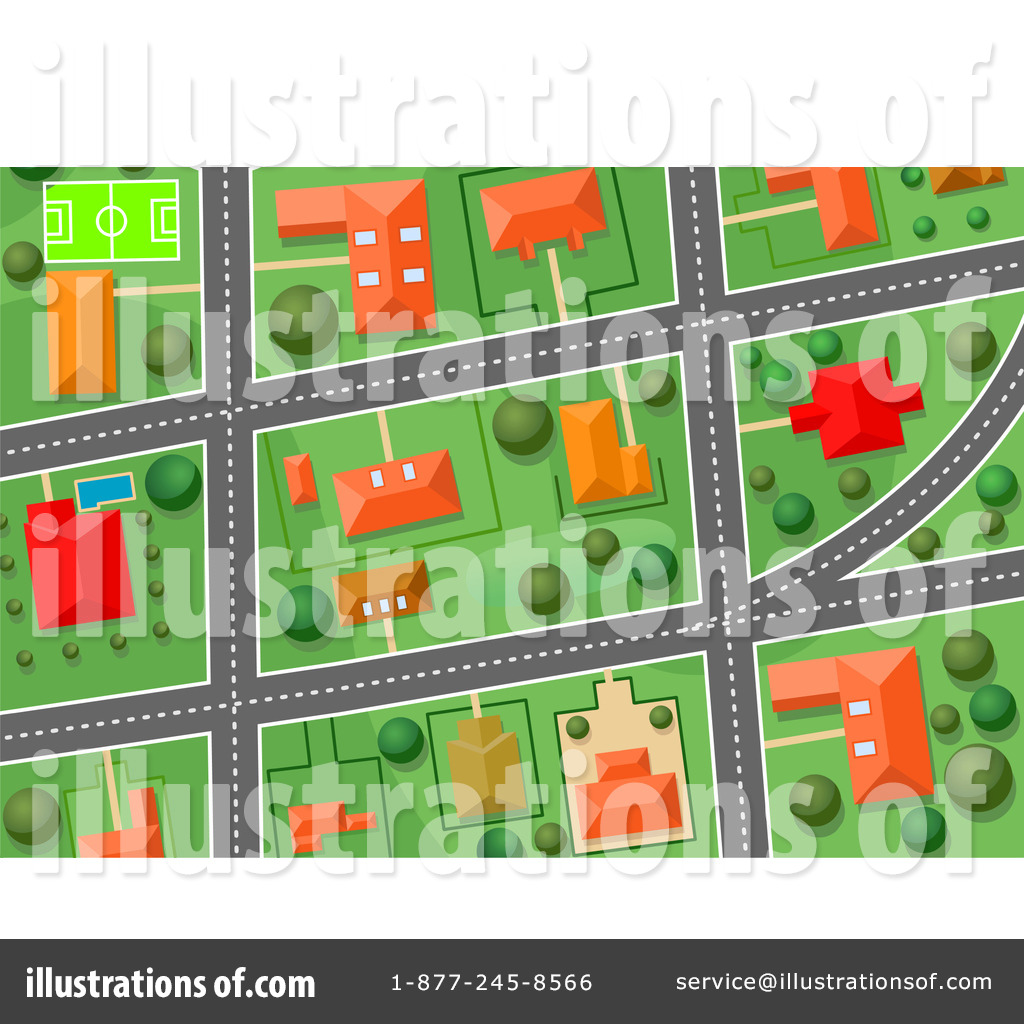 Neighborhood Street Clipart More Clip Art Illustrations Of