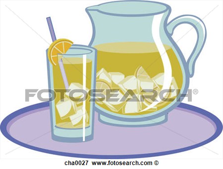 Of A Pitcher And Glass Of Iced Tea Cha0027   Search Eps Clipart
