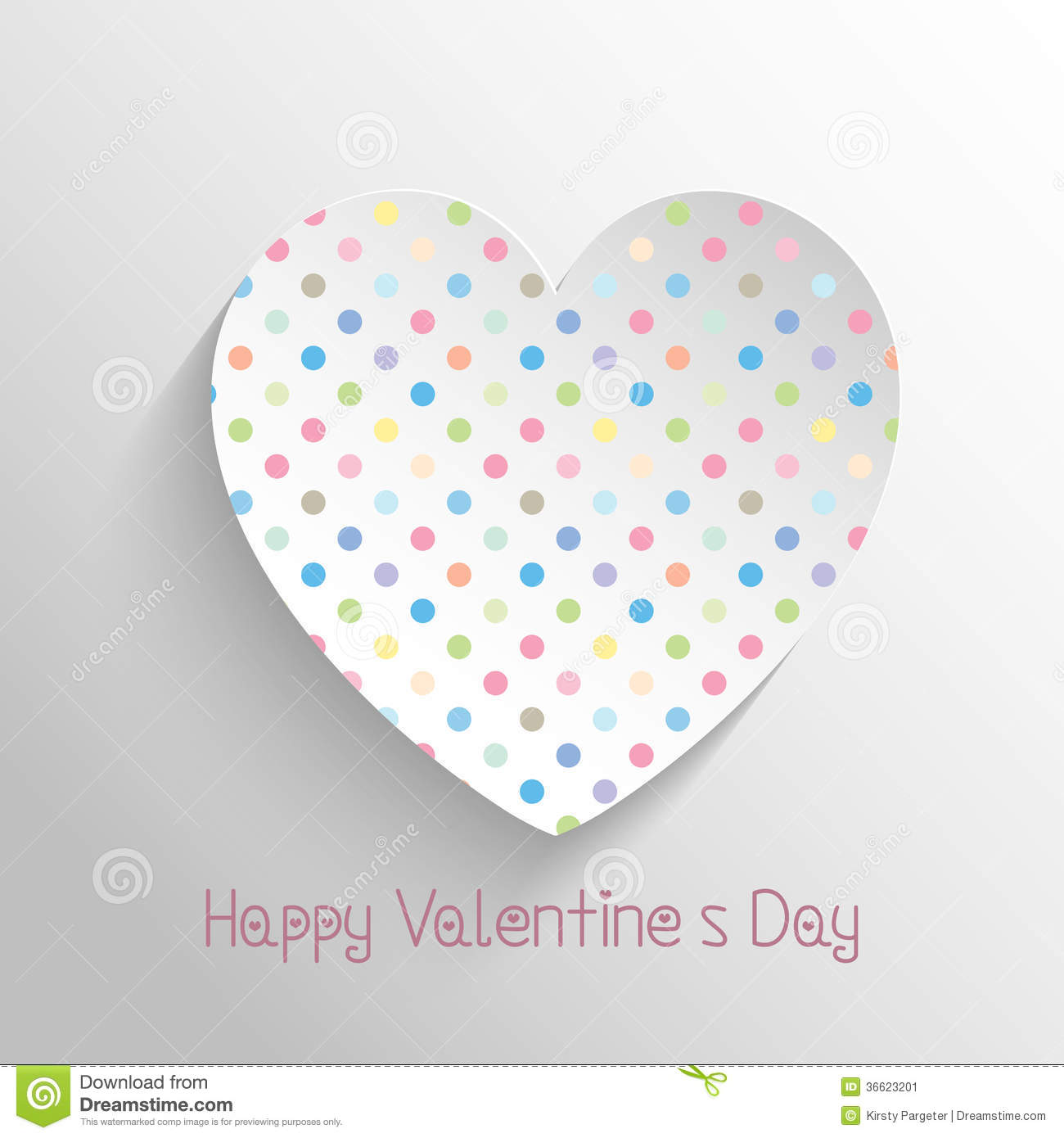 Polka Dot Heart Stock Image   Image  36623201