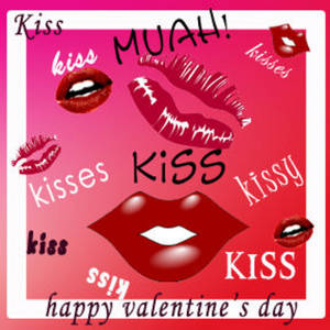 This Is A Free Myspace Clipart Picture Of Lots Of Lips And Kisses