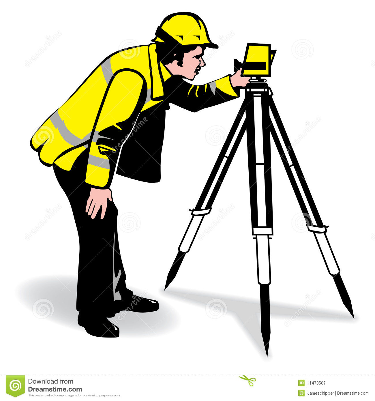 Vector Man Surveying Royalty Free Stock Photography   Image  11478507