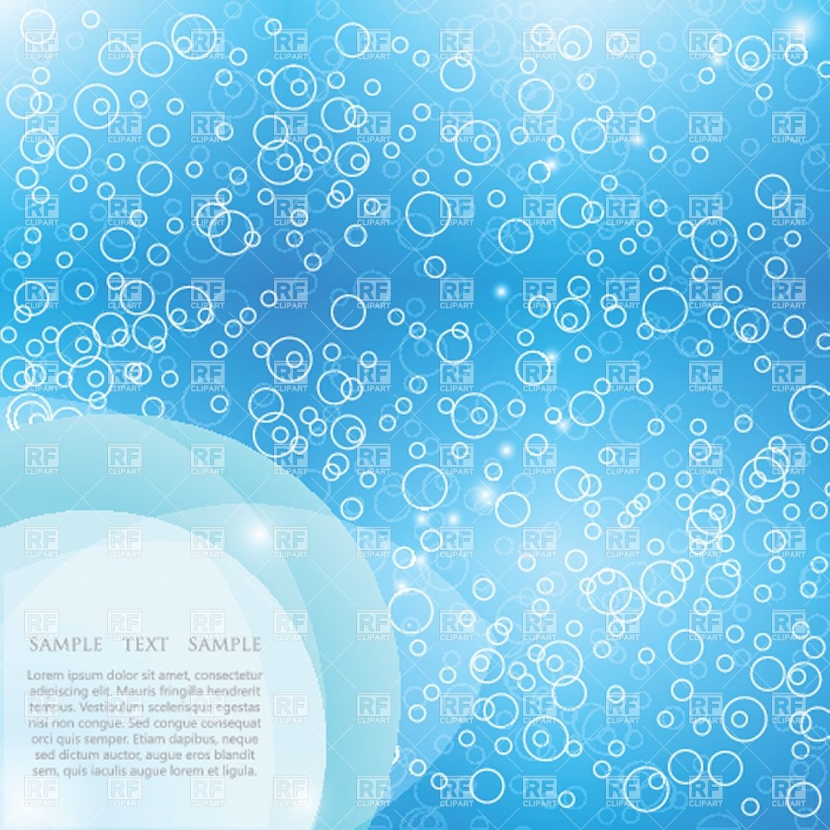 Water With Bubbles   Blue Background Download Royalty Free Vector