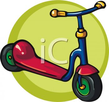 0511 0809 1817 3767 Childs Scooter Clipart Image Jpg