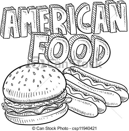 American Food Vector    Csp11940421   Search Clipart Illustration