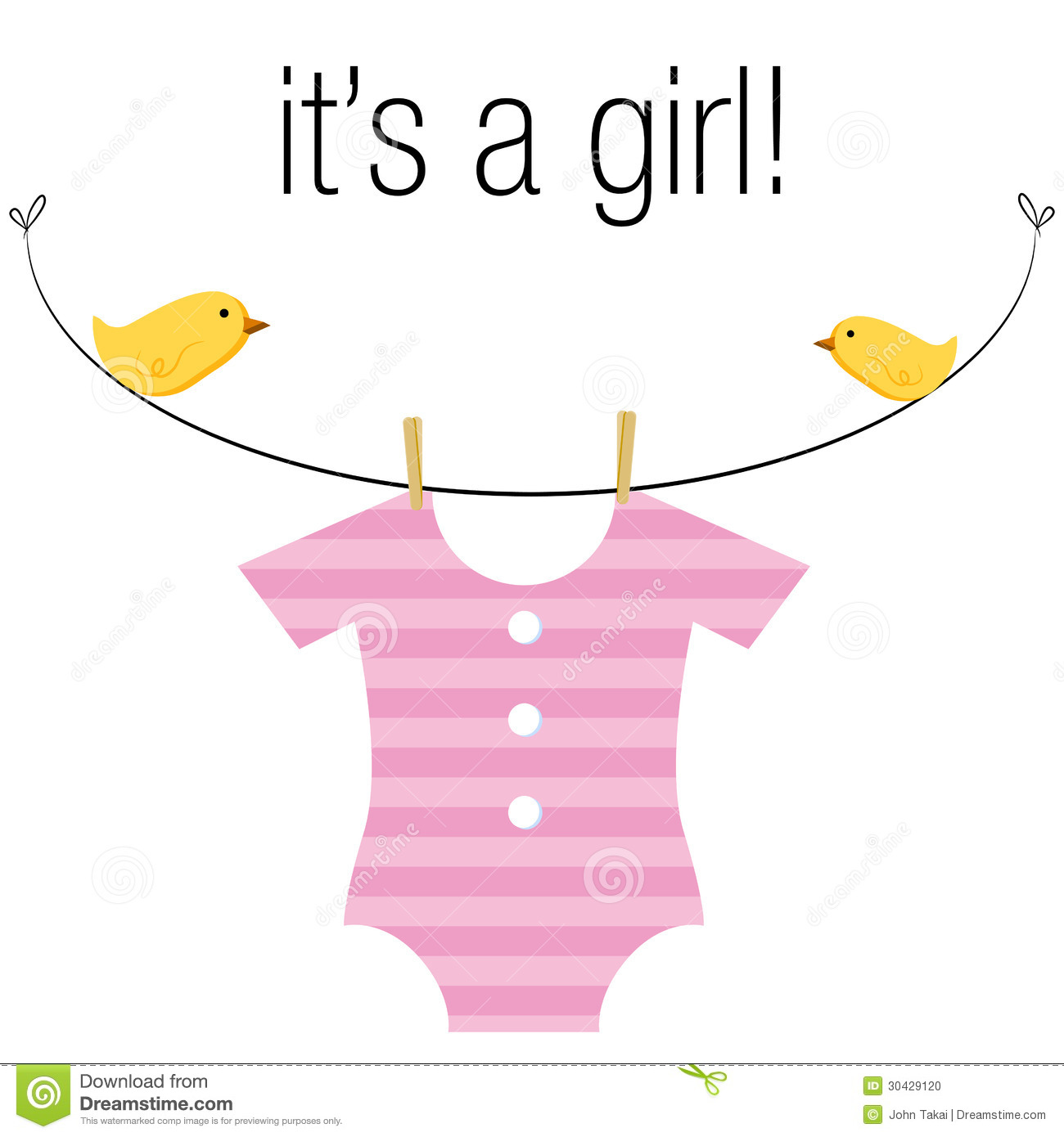 An Image Of A Baby Girl Pink Onesie Hanging On A Clothesline With