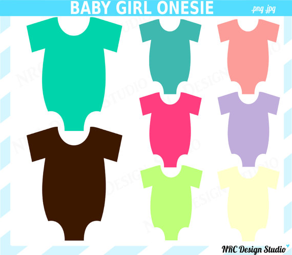 Baby Girl Onesie Clip Art   Cute Baby Clip Art   Baby Onesie Clipart    