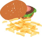 Burger And Fries Clipart