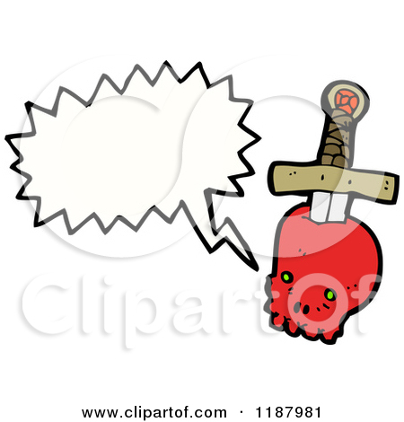 Cartoon Of A Dagger   Royalty Free Vector Illustration By