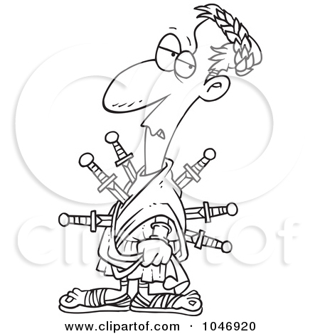 Clipart Caesar Holding Up A Wand   Royalty Free Vector Illustration By