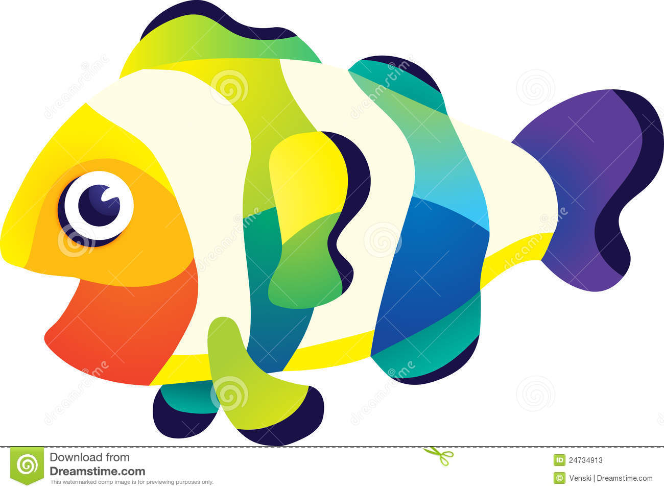 Colorful Fish Clipart Striped 24734913jpg Clipart