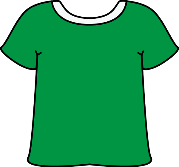 Green Tshirt With A White Collar Clip Art   Green Tshirt With A White    