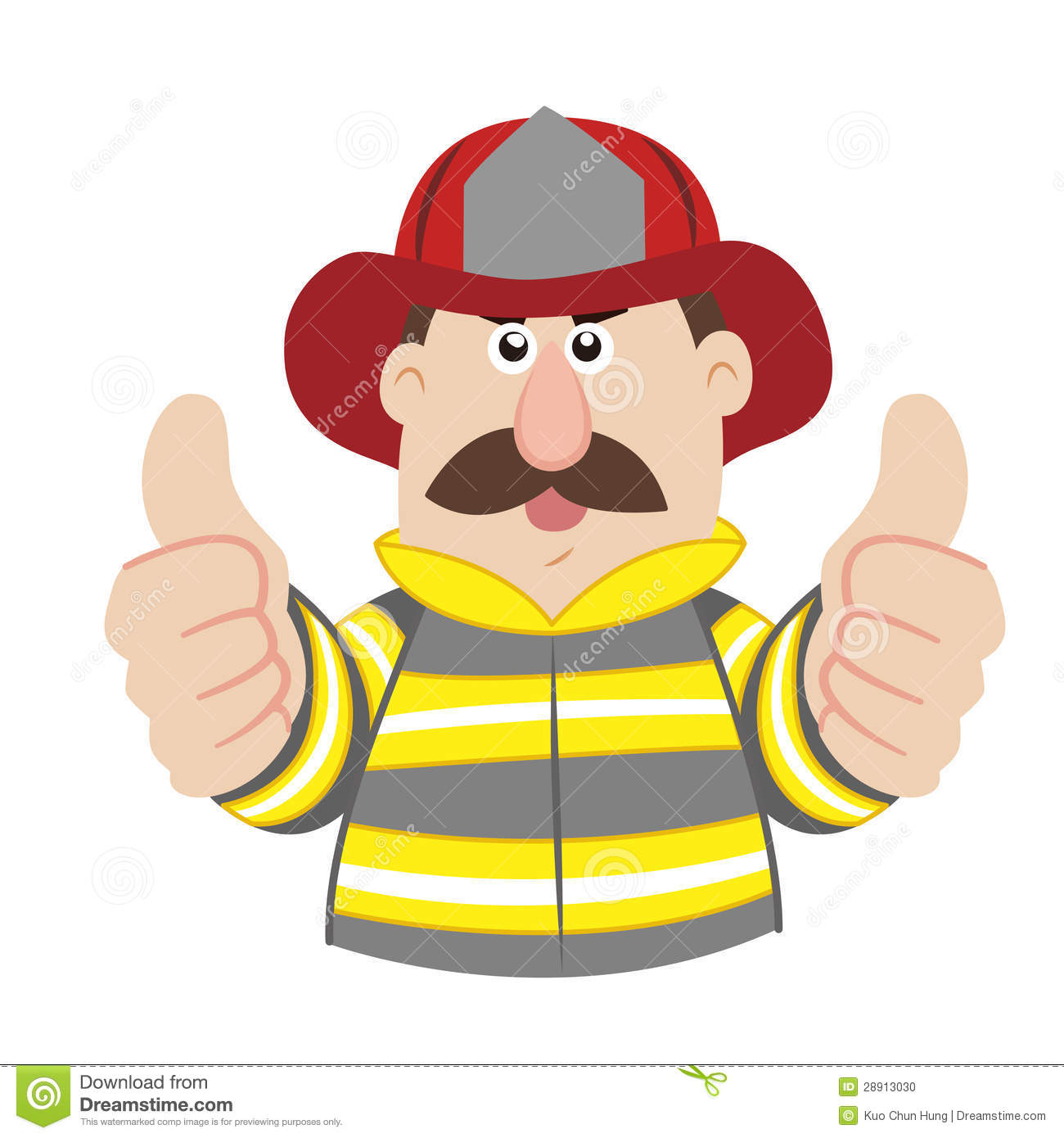 Illustration Of Cartoon Fireman Vector Stock Photo   Image  28913030