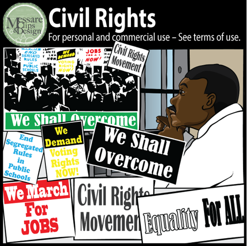 Mlk Martin Luther King Jr    Civil Rights Clipart  Messare Clips And