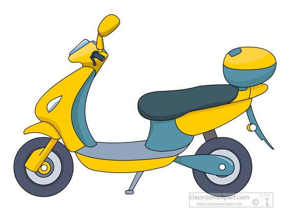 Motorcycle   Electric Scooter Yellow Clipart 196   Classroom Clipart