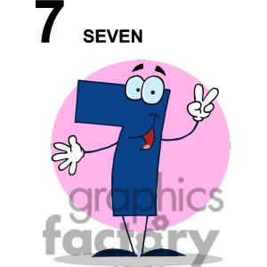 Number 7 Holding Up Seven Fingers Clipart Image Picture Art   378203