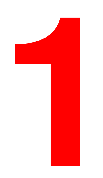 Numeral 1 Clipart