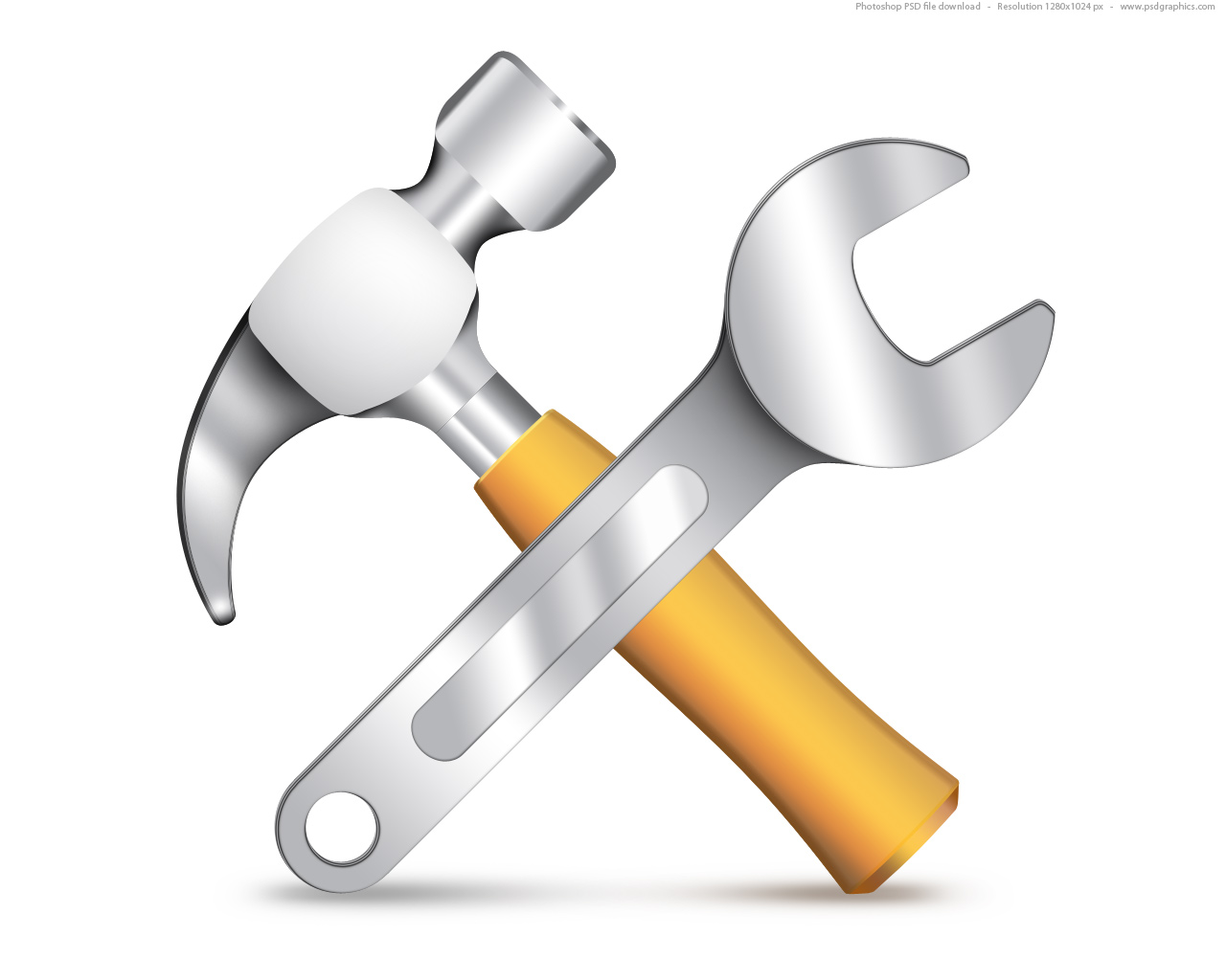 Settings Icon Psd Hammer And Wrench   Psdgraphics