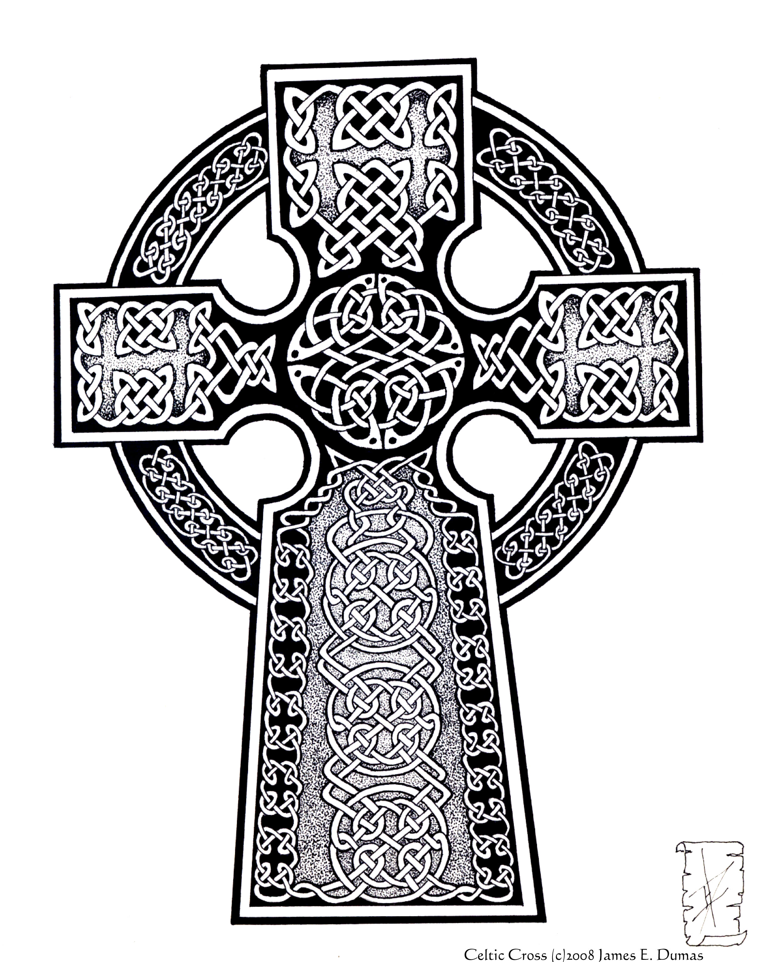 Simple Celtic Cross Clip Art For   Simple Celtic Cross