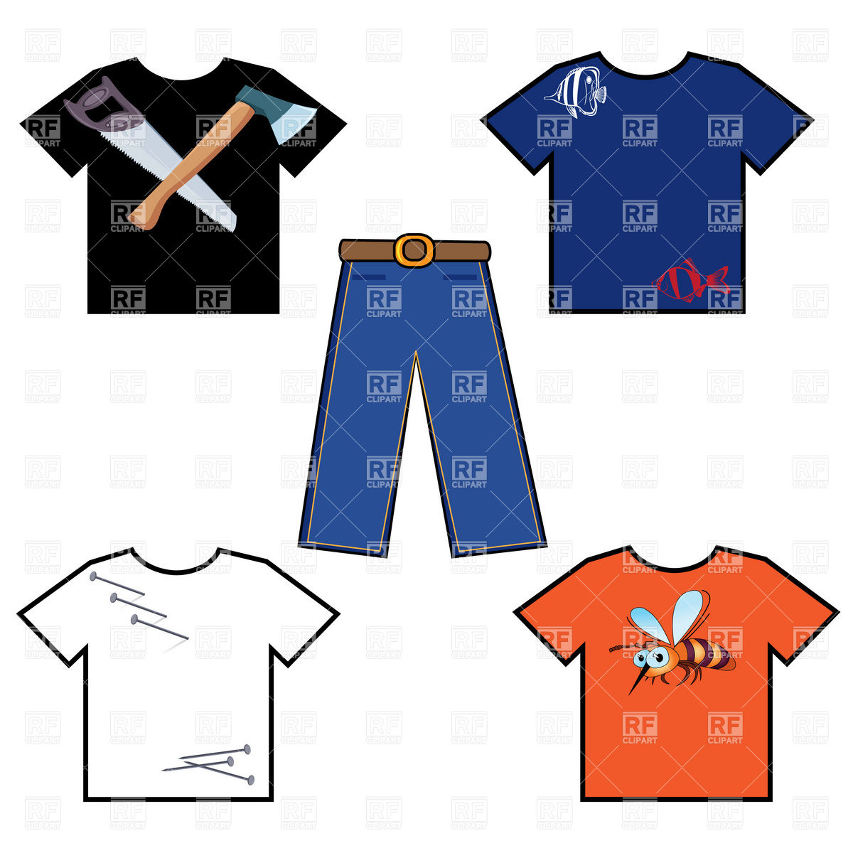 Simple T Shirt And Pants Download Royalty Free Vector Clipart  Eps