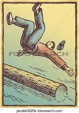 Stock Illustration Of Falling Off A Log Jacobk0020s   Search Clip Art
