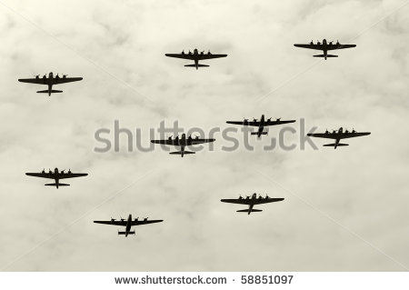 Wwii Bomber Silhouette Group Of World War Ii Heavy