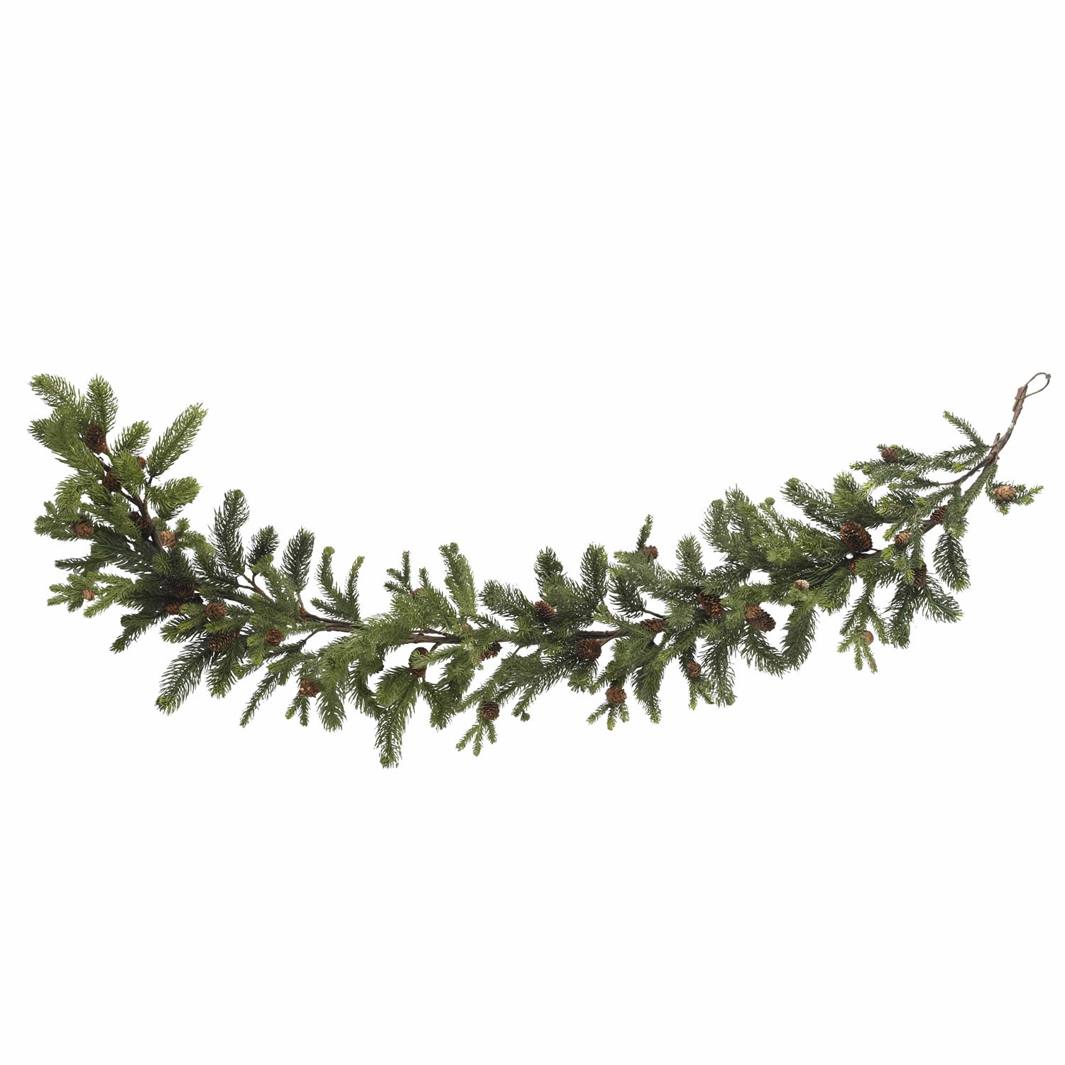 60 Inch Pine And Pinecone Garland   4918   Nearly Natural