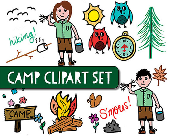 Camp Clipart   Graphics On Creative Market