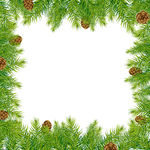 Christmas Pine Border Clip Art