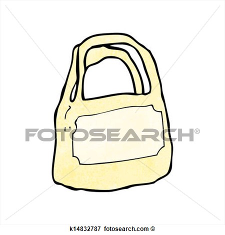 Clip Art   Cartoon Plastic Shopping Bag  Fotosearch   Search Clipart    