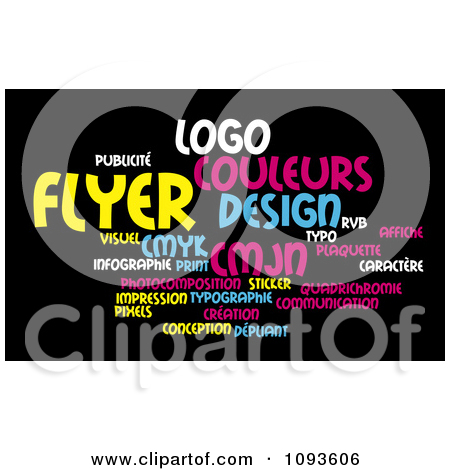 Clipart Color Word Collage 3   Royalty Free Illustration By Macx