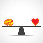 Compare Mind With Heart   Clipart Graphic