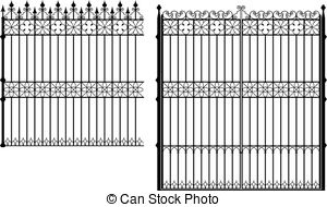 Gate And Fence   Wrought Iron Gate And Fence