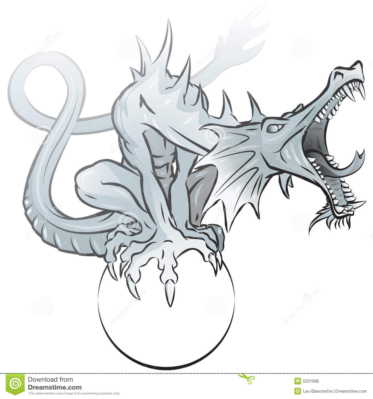 Grey Dragon Royalty Free Stock Image   Image  5231086