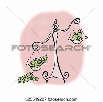 Illustration   The Balance Of Money  Fotosearch   Search Eps Clipart