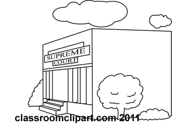 Legal   Supreme Court Building Outline   Classroom Clipart