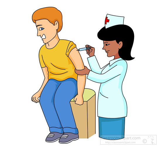 Medical   Nurse Giving Patient Injection   Classroom Clipart