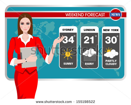 News Reporter Clip Art A Tv Weather Reporter At