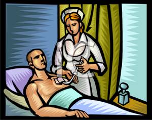 Nurse Giving An Injection   Royalty Free Clipart Picture