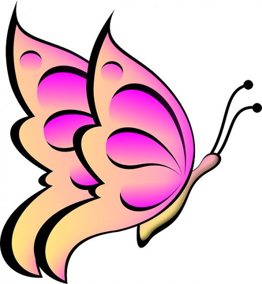 Pink Butterfly Clipart   Clipart Panda   Free Clipart Images