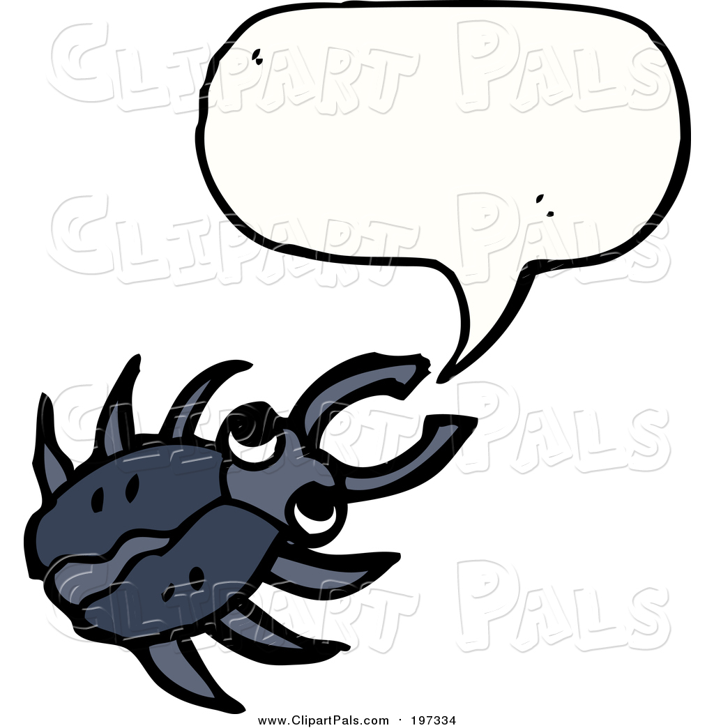 Preview  Pal Clipart Of A Talking Black Beetle By Lineartestpilot